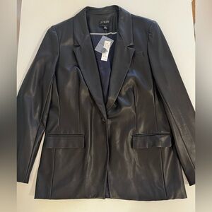 NWT J. Crew vegan leather blazer